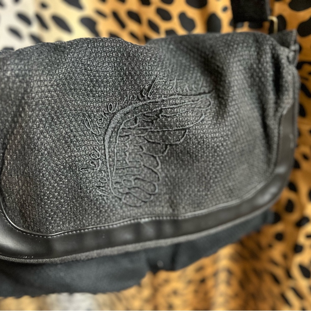 Make Love Not Trash Black Messenger Bag